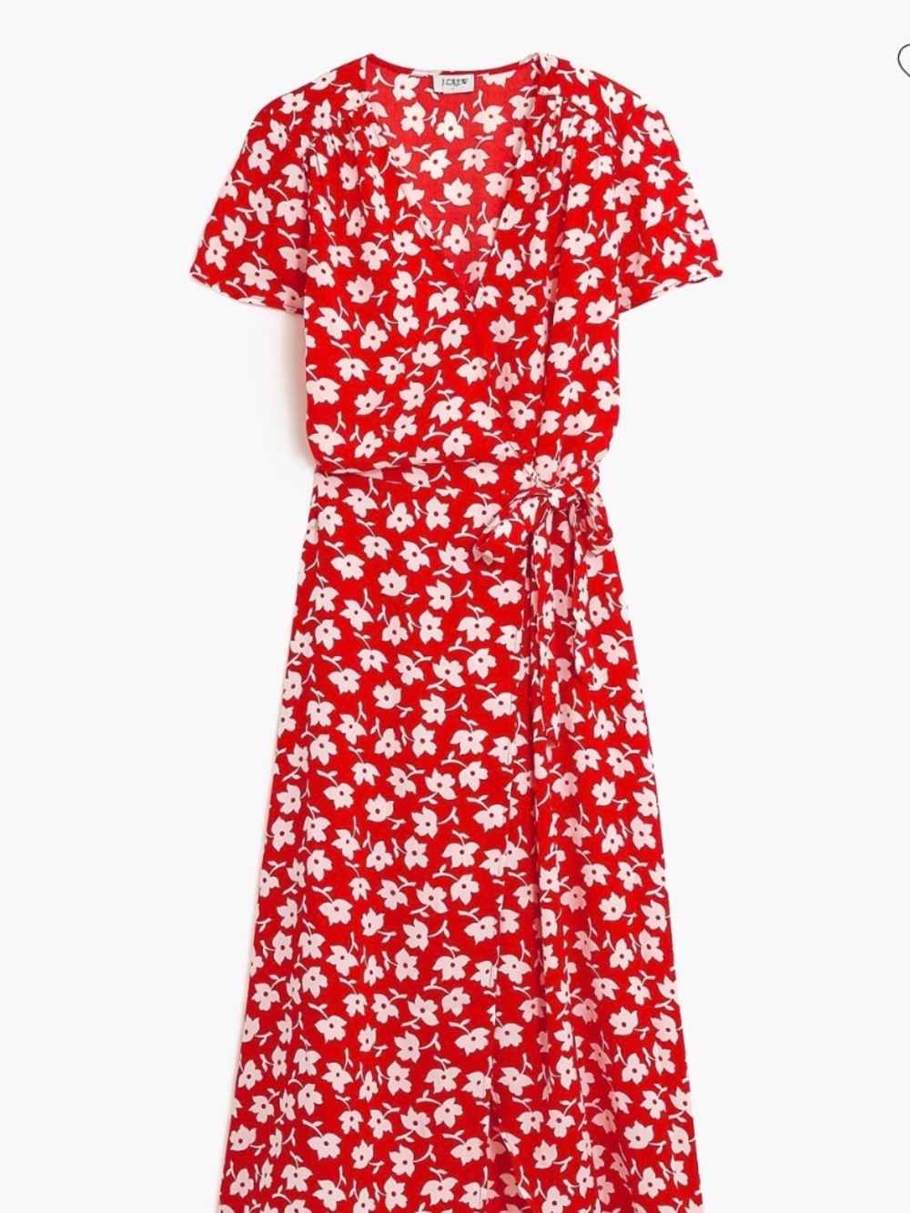 J crew factory- Drapey twill wrap midi dress